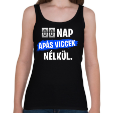 PRINTFASHION 0 nap apás viccek nélkül - Női atléta - Fekete női trikó
