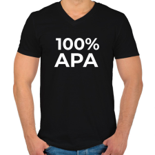PRINTFASHION 100% APA - Férfi V-nyakú póló - Fekete férfi póló