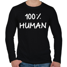 PRINTFASHION 100% ember - Férfi hosszú ujjú póló - Fekete