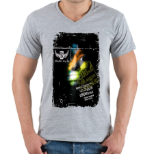 PRINTFASHION 100% - Férfi V-nyakú póló - Sport szürke férfi póló