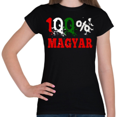 PRINTFASHION 100%MAGYAR - Női póló - Fekete