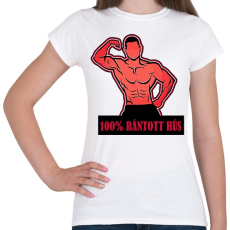 PRINTFASHION 100% rántotthús - Női póló - Fehér