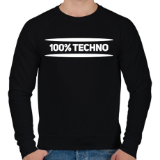 PRINTFASHION 100% techno - Férfi pulóver - Fekete