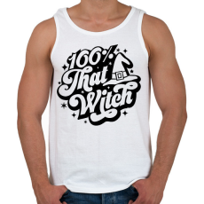 PRINTFASHION 100% that WITCH - Férfi atléta - Fehér