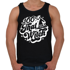 PRINTFASHION 100% that WITCH - Férfi atléta - Fekete