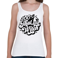 PRINTFASHION 100% that WITCH - Női atléta - Fehér női trikó