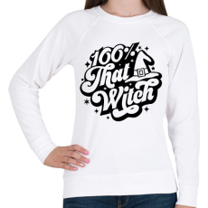 PRINTFASHION 100% that WITCH - Női pulóver - Fehér