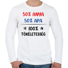PRINTFASHION 100% tökéletesség - Férfi hosszú ujjú póló - Fehér férfi póló