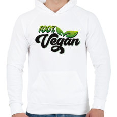 PRINTFASHION 100% Vegan - Férfi kapucnis pulóver - Fehér