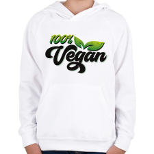 PRINTFASHION 100% Vegan - Gyerek kapucnis pulóver - Fehér gyerek pulóver, kardigán