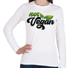 PRINTFASHION 100% Vegan - Női hosszú ujjú póló - Fehér női póló