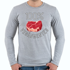 PRINTFASHION 100% VEGÁNMENTES - Férfi hosszú ujjú póló - Sport szürke