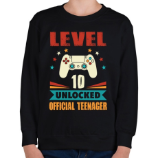 PRINTFASHION 10 éves gamer - Gyerek pulóver - Fekete