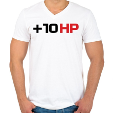 PRINTFASHION +10 hp - Férfi V-nyakú póló - Fehér