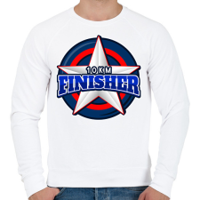 PRINTFASHION 10 KM FINISHER 2 - Férfi pulóver - Fehér férfi pulóver, kardigán