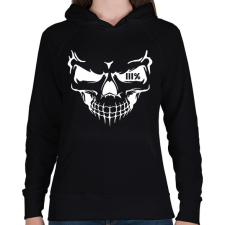 PRINTFASHION 111 skull - Női kapucnis pulóver - Fekete női pulóver, kardigán