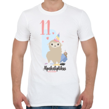 PRINTFASHION 11. Alpacaliptikus születésnap - Alpaca - Férfi póló - Fehér férfi póló