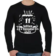 PRINTFASHION 11 lettem - Férfi hosszú ujjú póló - Fekete