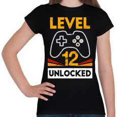 PRINTFASHION 12-es szint feloldva - Női póló - Fekete