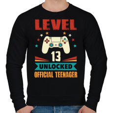 PRINTFASHION 13 éves gamer - Férfi pulóver - Fekete
