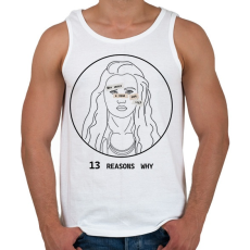 PRINTFASHION 13 reasons why - Hannah - Férfi atléta - Fehér