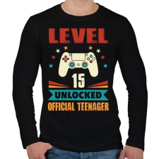 PRINTFASHION 15 éves gamer - Férfi hosszú ujjú póló - Fekete férfi póló