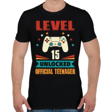 PRINTFASHION 15 éves gamer - Férfi póló - Fekete férfi póló