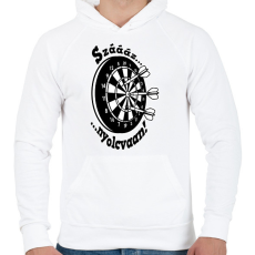 PRINTFASHION 180 Darts  - Férfi kapucnis pulóver - Fehér