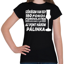 PRINTFASHION 180 fok, 3 feles - Női póló - Fekete női póló