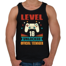 PRINTFASHION 18 éves gamer - Férfi atléta - Fekete