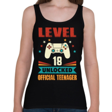 PRINTFASHION 18 éves gamer - Női atléta - Fekete női trikó