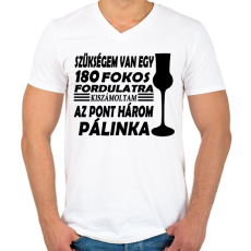 PRINTFASHION 18 fok = 3 feles - Férfi V-nyakú póló - Fehér