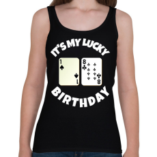 PRINTFASHION 18 POKER SZÜLINAP - Női atléta - Fekete