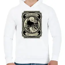 PRINTFASHION 1942 Velem ne szórakozz - Férfi kapucnis pulóver - Fehér női pulóver, kardigán