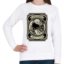 PRINTFASHION 1945 Velem ne szórakozz - Női pulóver - Fehér női pulóver, kardigán