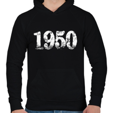 PRINTFASHION 1950 - Férfi kapucnis pulóver - Fekete