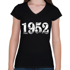 PRINTFASHION 1952 - Női V-nyakú póló - Fekete