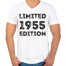 PRINTFASHION 1955 - Férfi V-nyakú póló - Fehér férfi póló