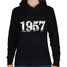 PRINTFASHION 1957 - Női kapucnis pulóver - Fekete