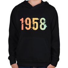 PRINTFASHION 1958 - Gyerek kapucnis pulóver - Fekete gyerek pulóver, kardigán