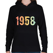 PRINTFASHION 1958 - Női kapucnis pulóver - Fekete női pulóver, kardigán
