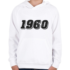 PRINTFASHION 1960 - Gyerek kapucnis pulóver - Fehér