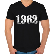 PRINTFASHION 1962 - Férfi V-nyakú póló - Fekete férfi póló