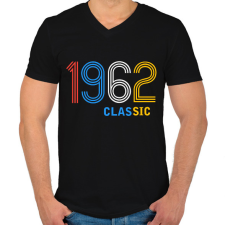 PRINTFASHION 1962 - Férfi V-nyakú póló - Fekete férfi póló
