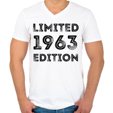 PRINTFASHION 1963 - Férfi V-nyakú póló - Fehér