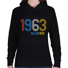 PRINTFASHION 1963 - Női kapucnis pulóver - Fekete