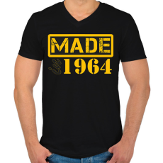 PRINTFASHION 1964 - Férfi V-nyakú póló - Fekete