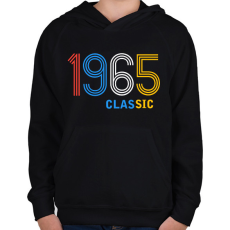 PRINTFASHION 1965 - Gyerek kapucnis pulóver - Fekete