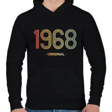 PRINTFASHION 1968 - Férfi kapucnis pulóver - Fekete