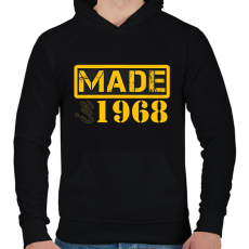 PRINTFASHION 1968 - Férfi kapucnis pulóver - Fekete